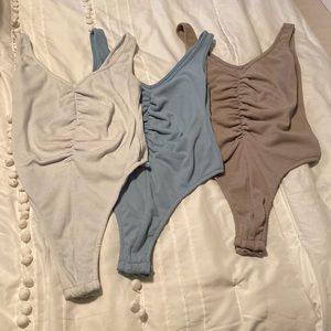 3 Cotton Sleeveless Bodysuits